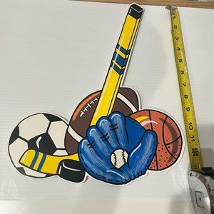 Sports wood appliqué